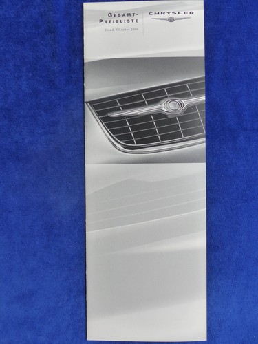 Chrysler preisliste 2001 - chrysler,